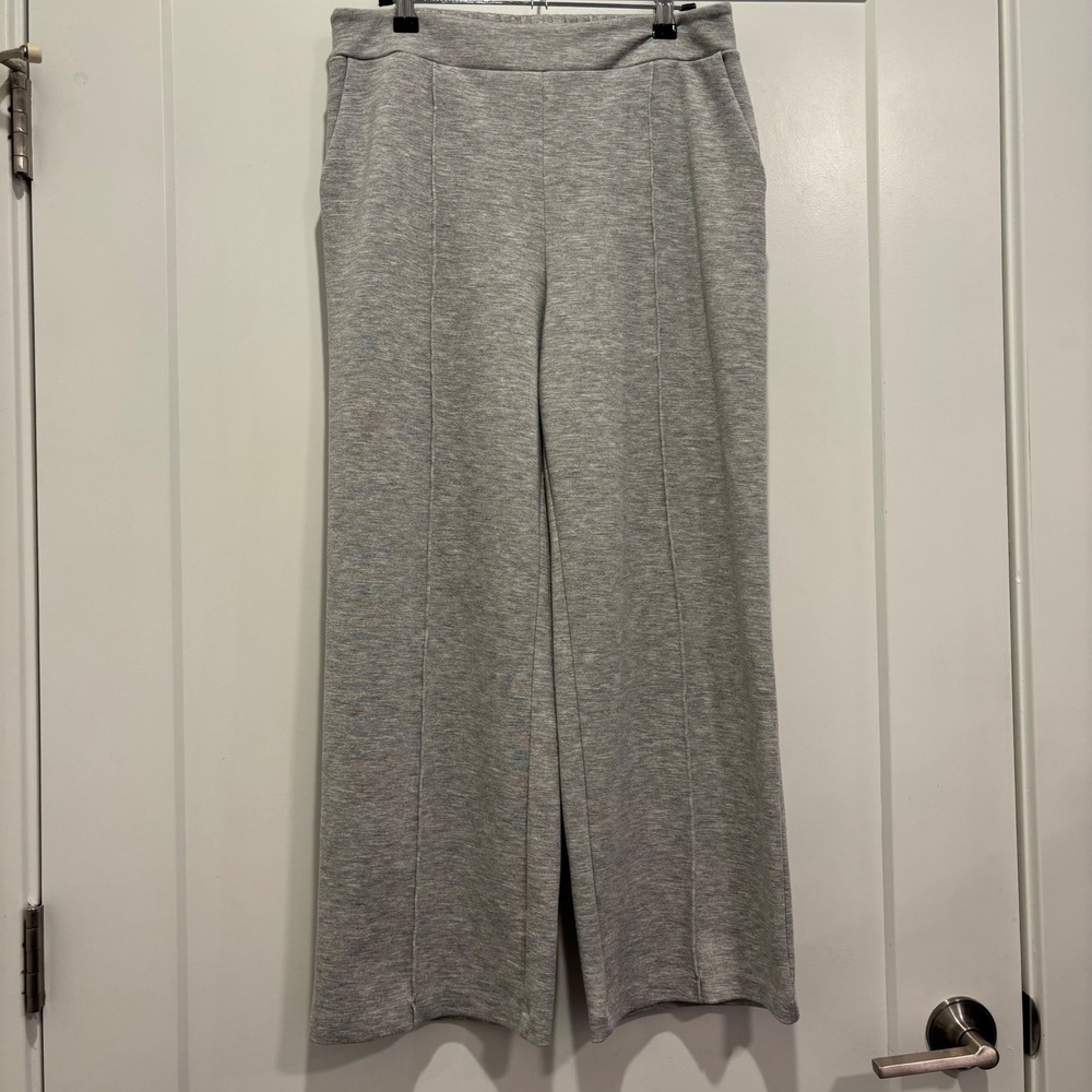 Nordstrom Z by Zella Grey Wide Leg Seam Detail Lounge Pants Womens Small